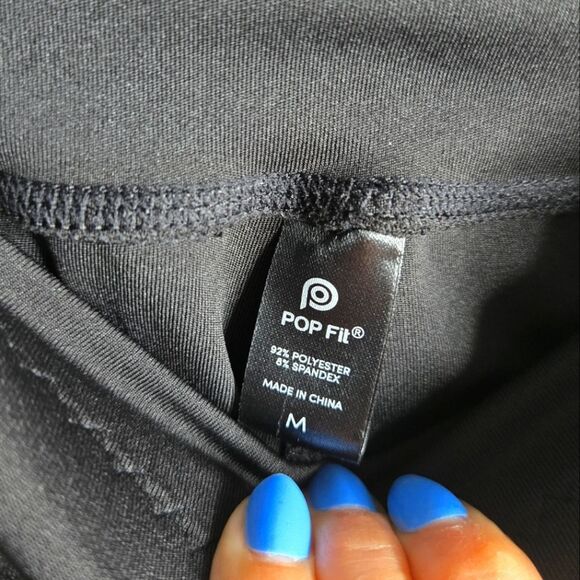 NWT POP Fit Coastline Racer Striped Leggings With Pockets Activewear Size M - Picture 5 of 9